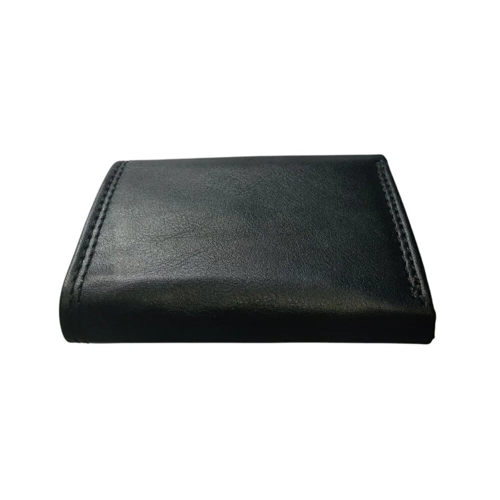 Goodfellow & Co Men's Black Leather Trifold Wallet Classic Casual